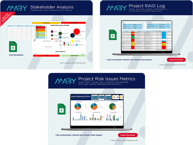 MABY Stakeholder, RAID, and Risk management tools